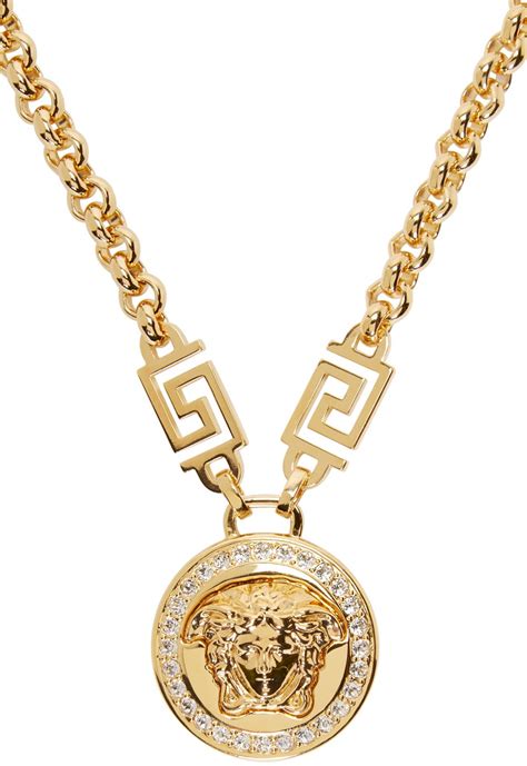 versace medaillon|Versace medusa medallion necklace.